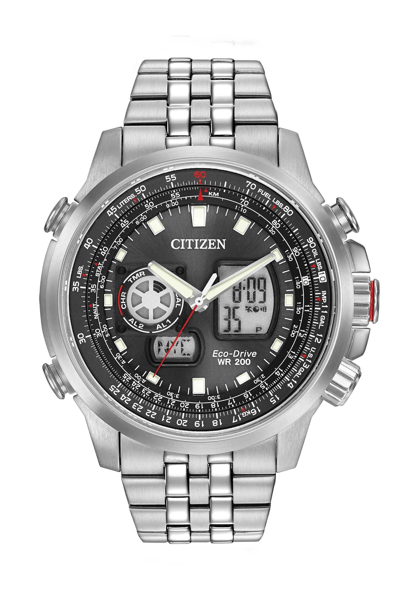 Promaster Air Black Dial Stainless Steel Bracelet JZ1060-76E | CITIZEN